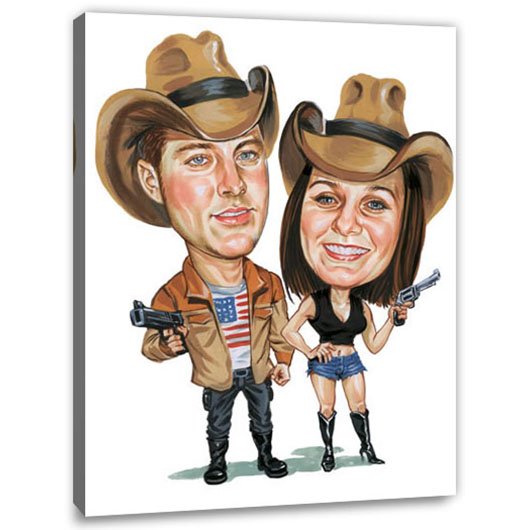 Bild von   erstellung karikatur wildwestjpg | fotogeschenkideende 🎀 Geschenke mit eigenem Foto Motiv o Text