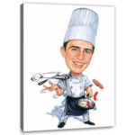 Bild von   erstellung karikatur chefkochjpg | fotogeschenkideende 🎀 Geschenke mit eigenem Foto Motiv o Text