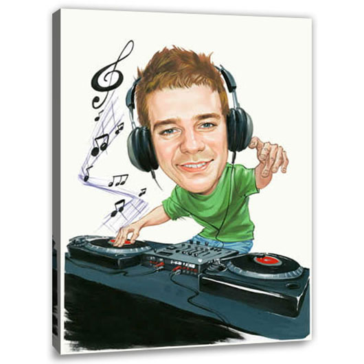 Bild von   erstellung karikatur dj summerjpg | fotogeschenkideende 🎀 Geschenke mit eigenem Foto Motiv o Text