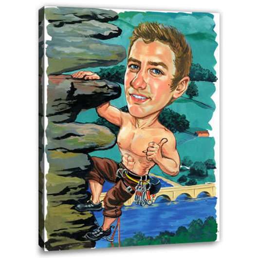 Bild von   erstellung karikatur klettermajpg | fotogeschenkideende 🎀 Geschenke mit eigenem Foto Motiv o Text