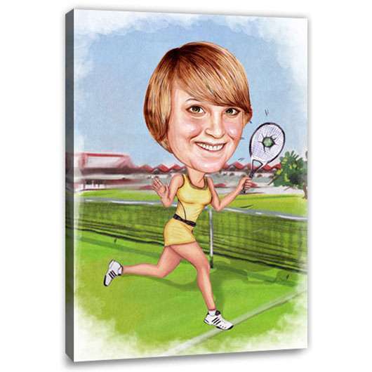 Bild von   erstellung karikatur tennis hjpg | fotogeschenkideende 🎀 Geschenke mit eigenem Foto Motiv o Text