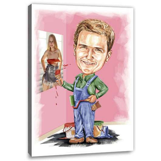 Bild von   erstellung karikatur maler meijpg | fotogeschenkideende 🎀 Geschenke mit eigenem Foto Motiv o Text