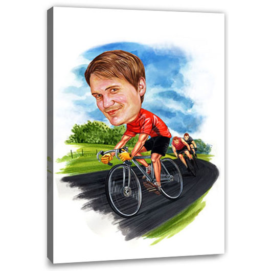 Bild von   erstellung karikatur radfahrerjpg | fotogeschenkideende 🎀 Geschenke mit eigenem Foto Motiv o Text