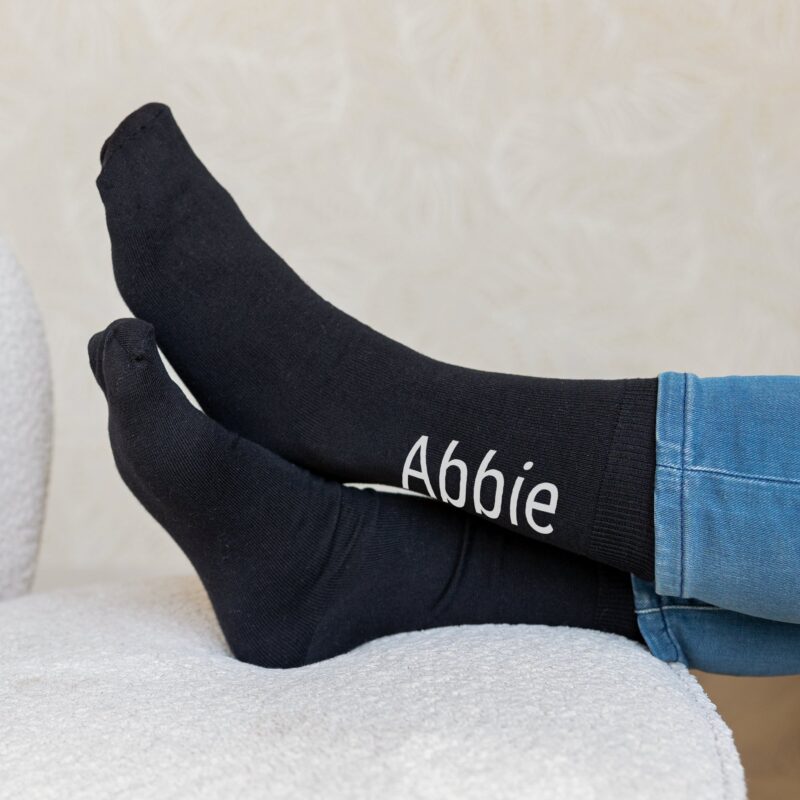 Bild von   socken mit name groesse jpg | fotogeschenkideende 🎀 Geschenke mit eigenem Foto Motiv o Text