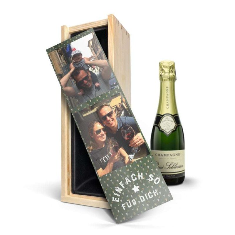 Bild von   champagner in bedruckter kistejpg | fotogeschenkideende 🎀 Geschenke mit eigenem Foto Motiv o Text