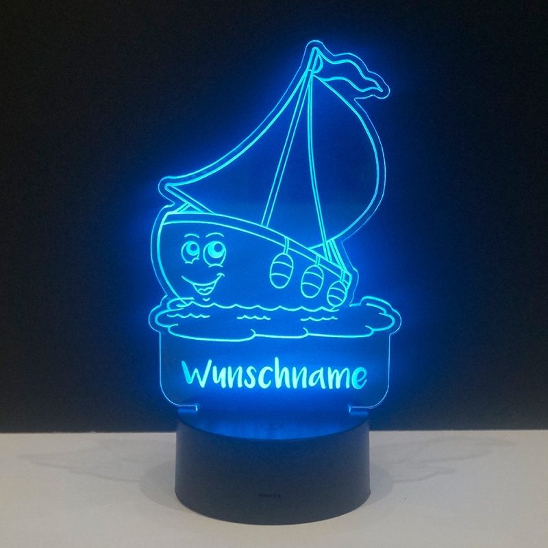 Bild von   led licht schiff mit wunschnamjpg | fotogeschenkideende 🎀 Geschenke mit eigenem Foto Motiv o Text