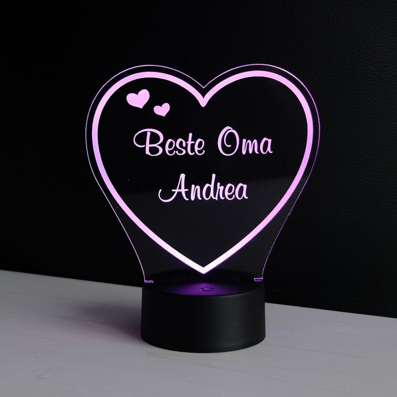 Bild von   herz led dekolicht fuer oma mijpg | fotogeschenkideende 🎀 Geschenke mit eigenem Foto Motiv o Text