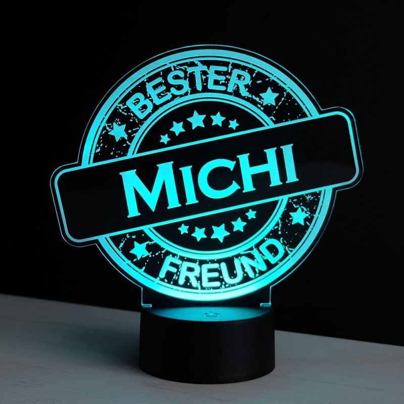 Bild von   led deko licht bester freund mjpg | fotogeschenkideende 🎀 Geschenke mit eigenem Foto Motiv o Text