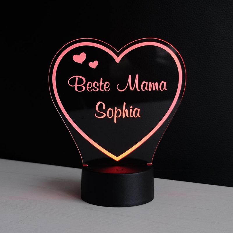 Bild von   herz led deko licht fuer mamajpg | fotogeschenkideende 🎀 Geschenke mit eigenem Foto Motiv o Text
