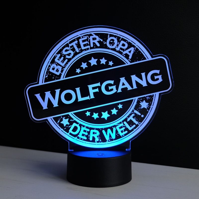 LED-Dekolicht Bester Opa mit Wunschnamen