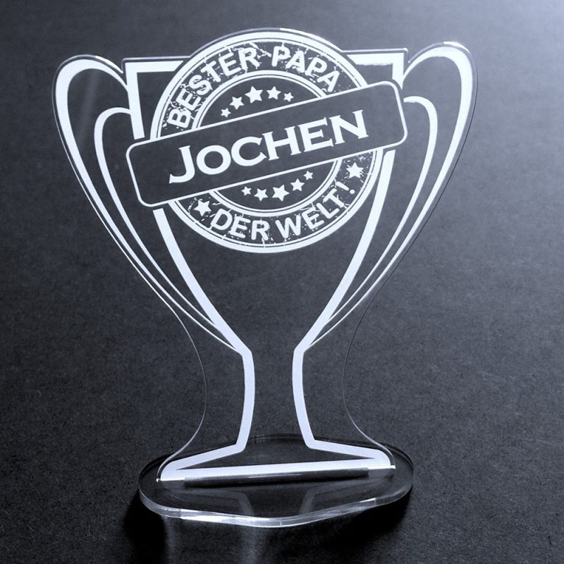 Bild von   acryl pokal mit namensgravur bjpg | fotogeschenkideende 🎀 Geschenke mit eigenem Foto Motiv o Text