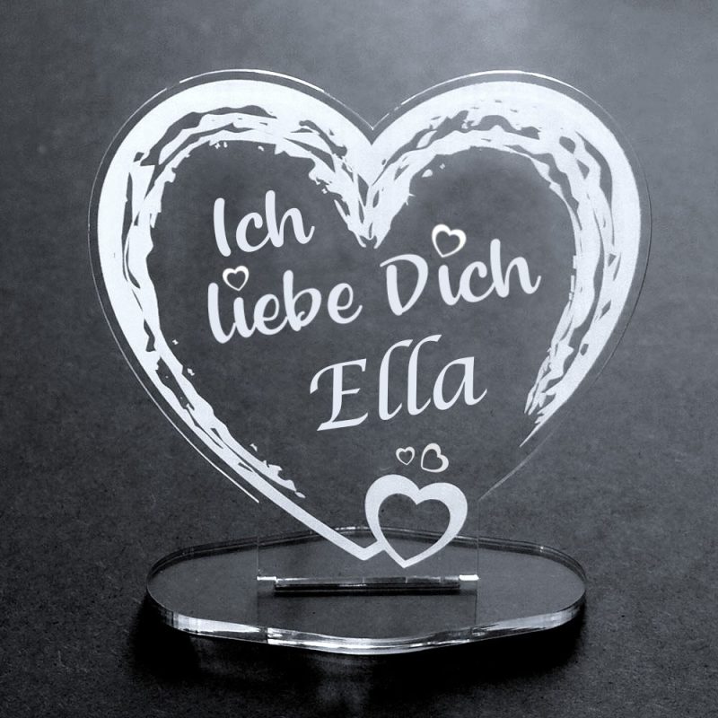 Bild von   acryl herz mit deinem wunschnajpg | fotogeschenkideende 🎀 Geschenke mit eigenem Foto Motiv o Text
