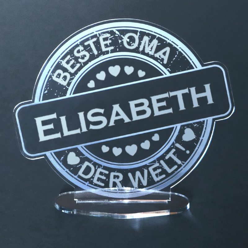 Bild von   acryl button mit namensgravurjpg | fotogeschenkideende 🎀 Geschenke mit eigenem Foto Motiv o Text