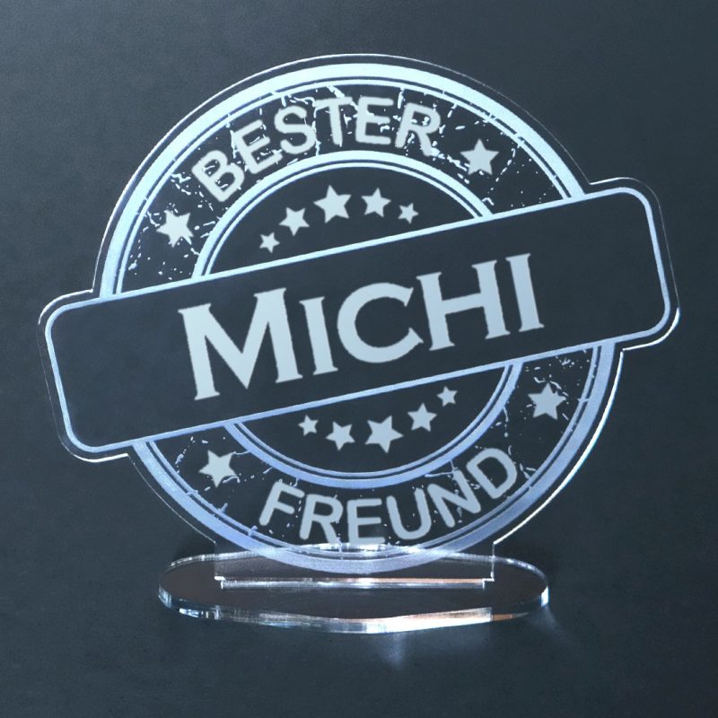Bild von   acryl button mit namensgravurjpg | fotogeschenkideende 🎀 Geschenke mit eigenem Foto Motiv o Text