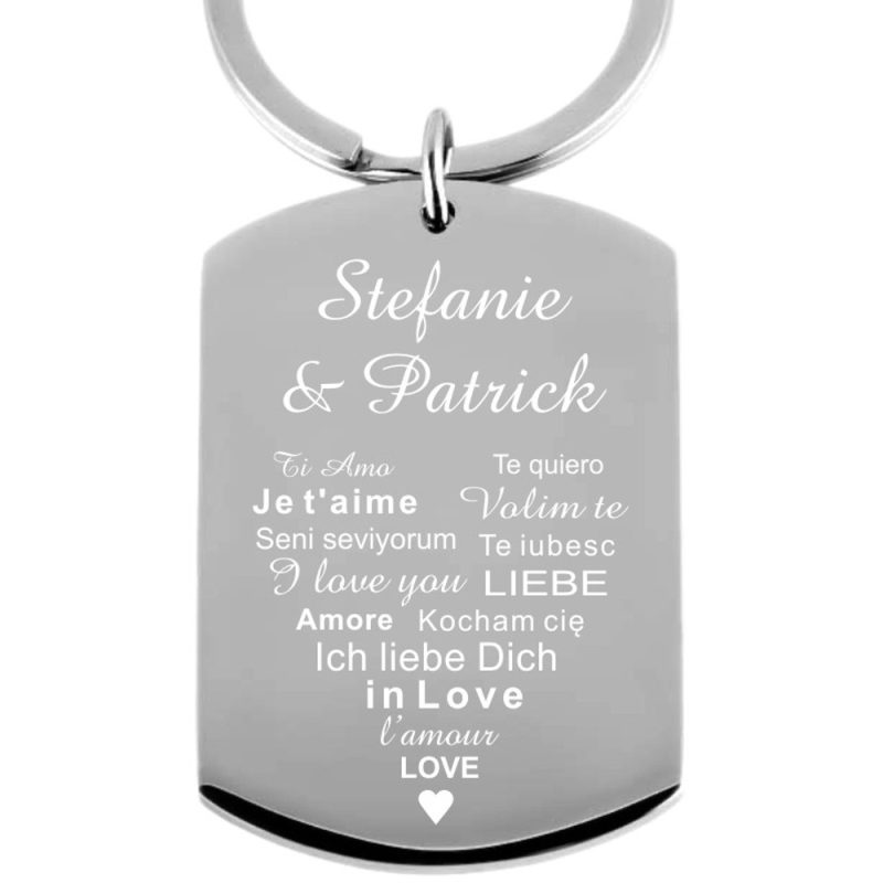 Bild von   edelstahl schluesselanhaengerjpg | fotogeschenkideende 🎀 Geschenke mit eigenem Foto Motiv o Text