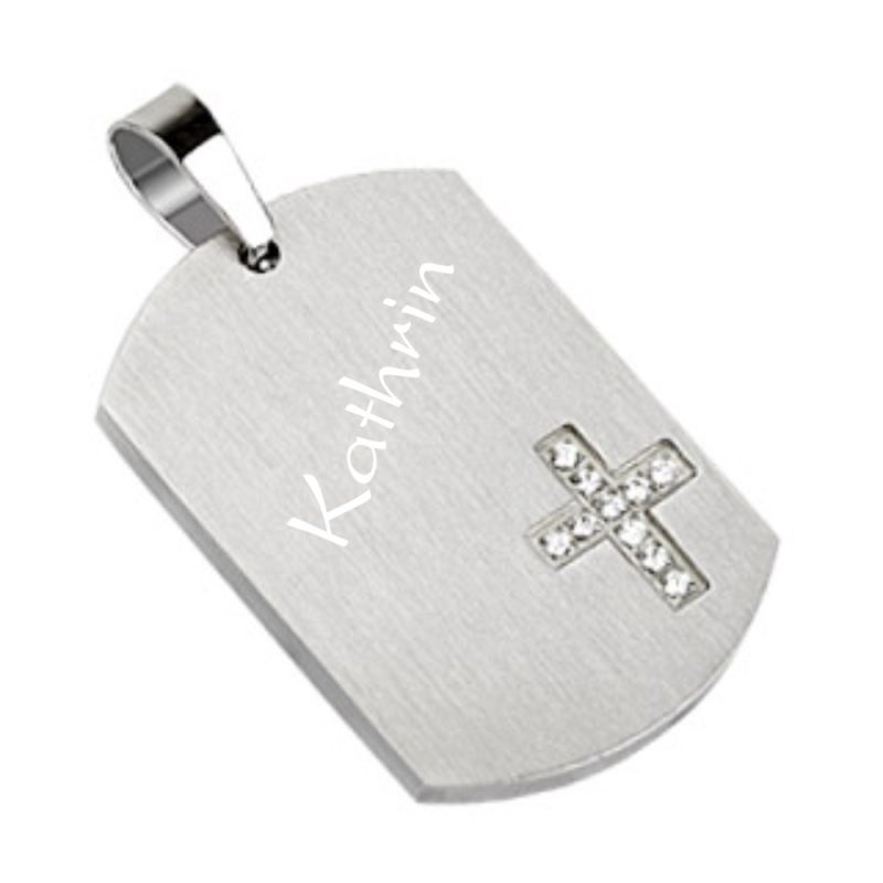 Bild von   gravuranhaenger dog tag mit krjpg | fotogeschenkideende 🎀 Geschenke mit eigenem Foto Motiv o Text