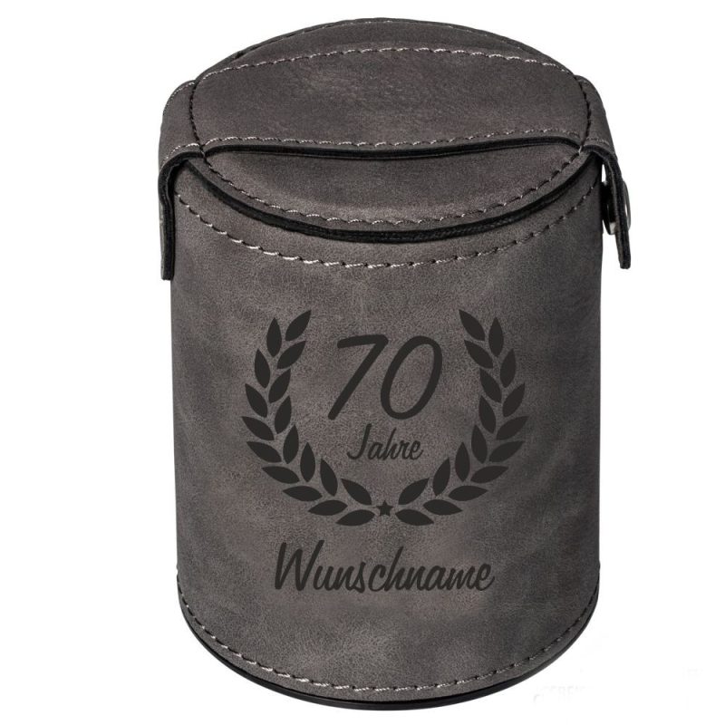 Personalisierter Würfelbecher zum 70.Geburtstag
