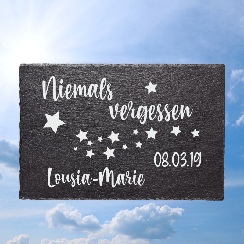 Bild von   schiefertafel mit namen trauerpng | fotogeschenkideende 🎀 Geschenke mit eigenem Foto Motiv o Text