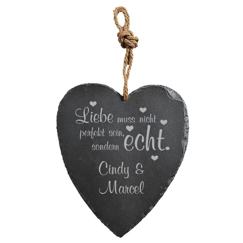 Bild von   herz schiefertafel mit gravurjpg | fotogeschenkideende 🎀 Geschenke mit eigenem Foto Motiv o Text