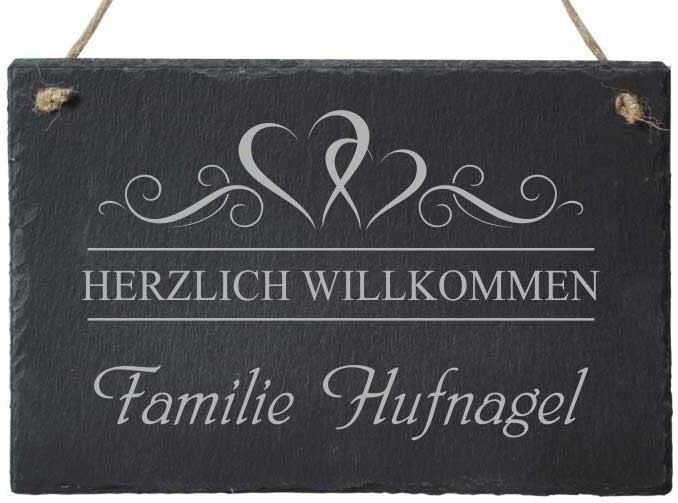 Bild von   haustuerschild schiefer mit dejpg | fotogeschenkideende 🎀 Geschenke mit eigenem Foto Motiv o Text