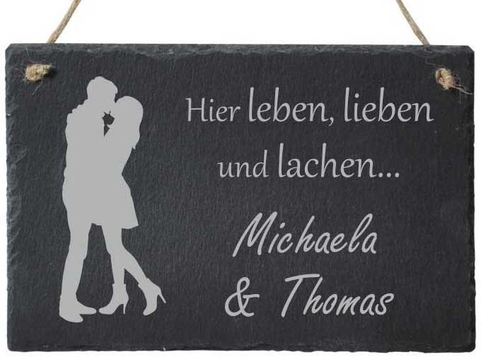 Bild von   haustuerschild schiefer mit dejpg | fotogeschenkideende 🎀 Geschenke mit eigenem Foto Motiv o Text