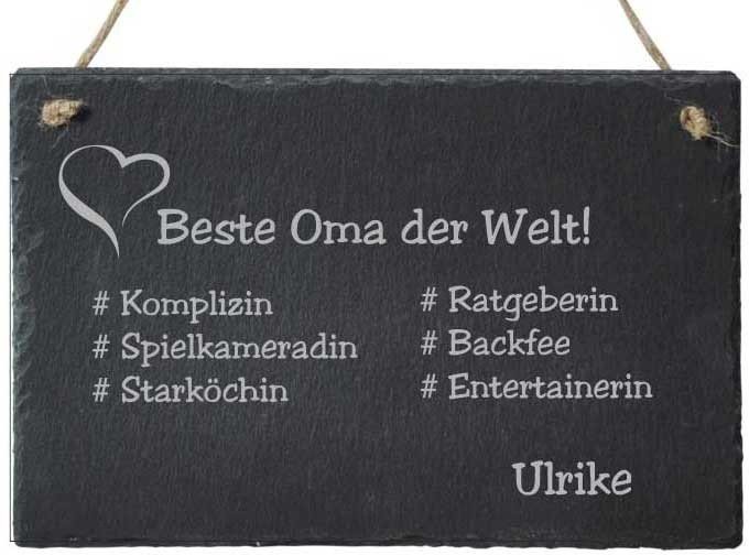 Bild von   dekoschild aus schiefer mit grjpg | fotogeschenkideende 🎀 Geschenke mit eigenem Foto Motiv o Text