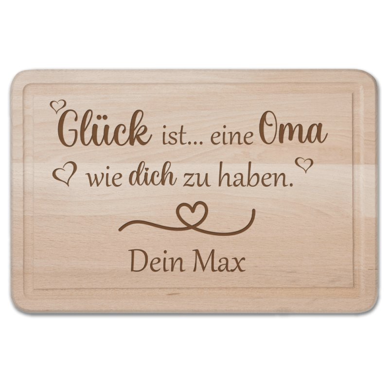 Bild von   schneidebrett glueck ist einepng | fotogeschenkideende 🎀 Geschenke mit eigenem Foto Motiv o Text