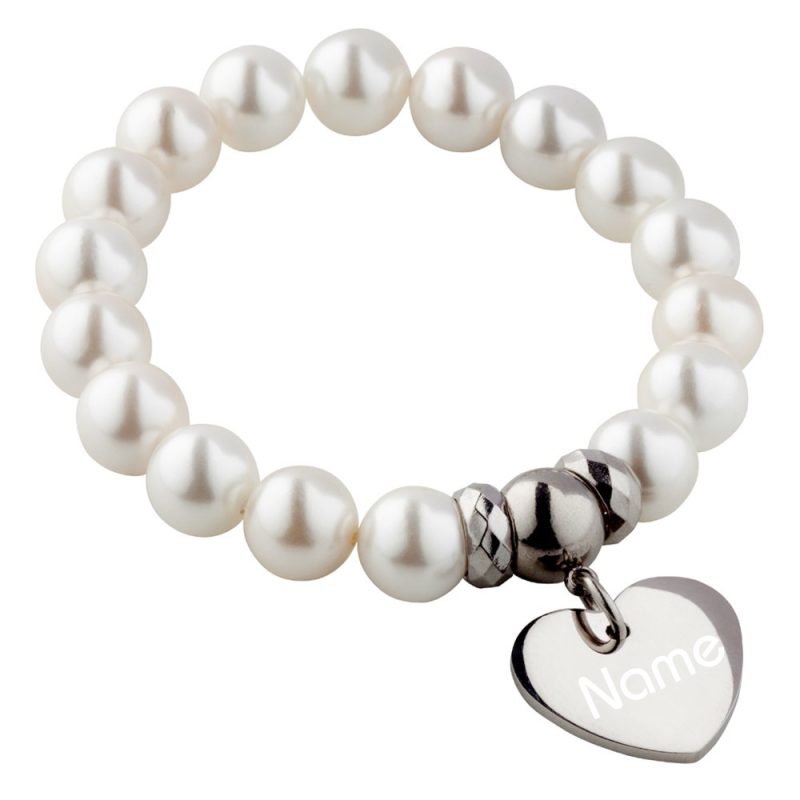 Bild von   perlen armband mit gravur cremjpg | fotogeschenkideende 🎀 Geschenke mit eigenem Foto Motiv o Text