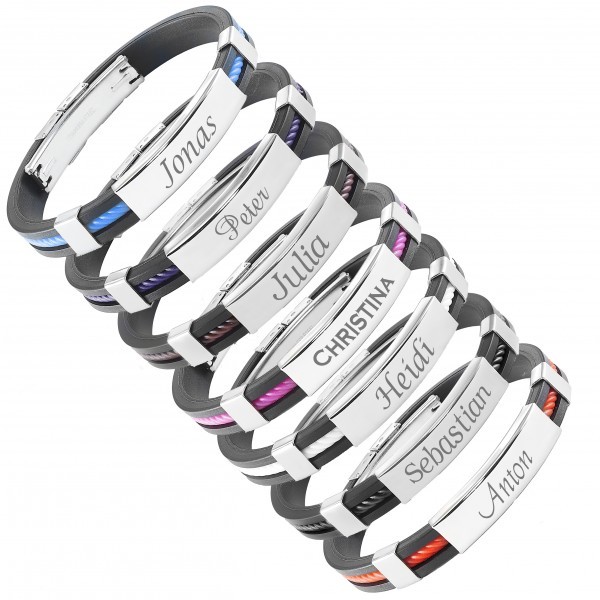Bild von   armband mit gravur kautschuk kjpg | fotogeschenkideende 🎀 Geschenke mit eigenem Foto Motiv o Text