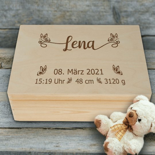 Bild von   erinnerungskiste baby zur gebupng | fotogeschenkideende 🎀 Geschenke mit eigenem Foto Motiv o Text