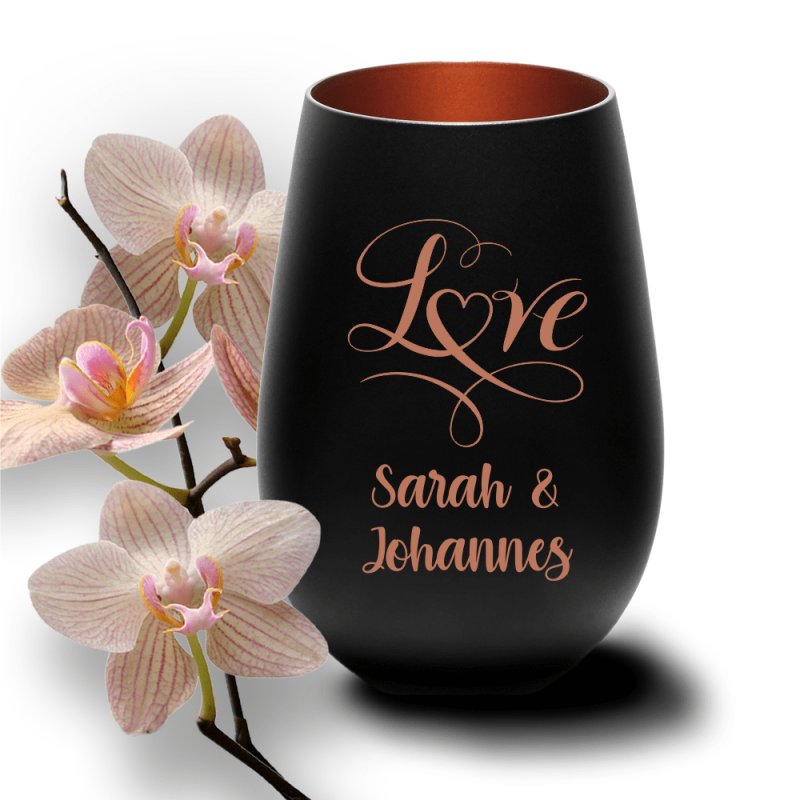 Bild von   windlicht mit gravur schwarz bpng | fotogeschenkideende 🎀 Geschenke mit eigenem Foto Motiv o Text