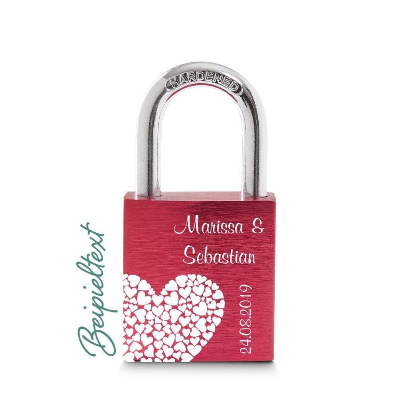 Bild von   liebesschloss rot herzen mit wjpg | fotogeschenkideende 🎀 Geschenke mit eigenem Foto Motiv o Text