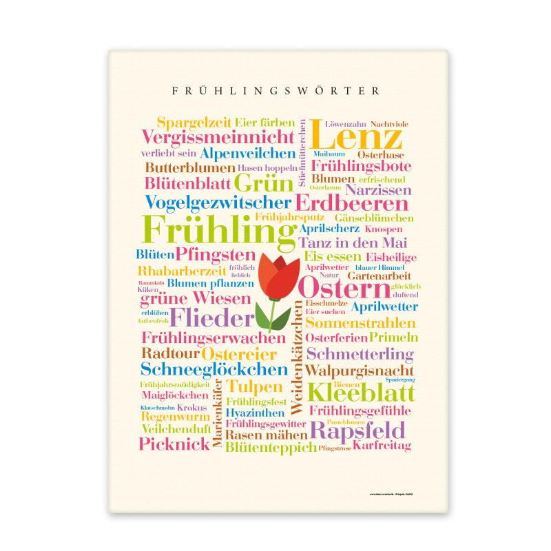 Bild von   leinwand fruehling woerterjpg | fotogeschenkideende 🎀 Geschenke mit eigenem Foto Motiv o Text
