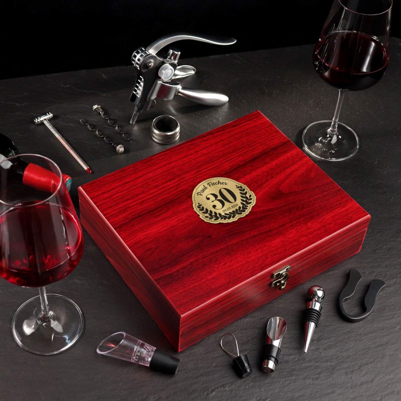 Wein Sommelier Set mit Gravur zum 30. Geburtstag
