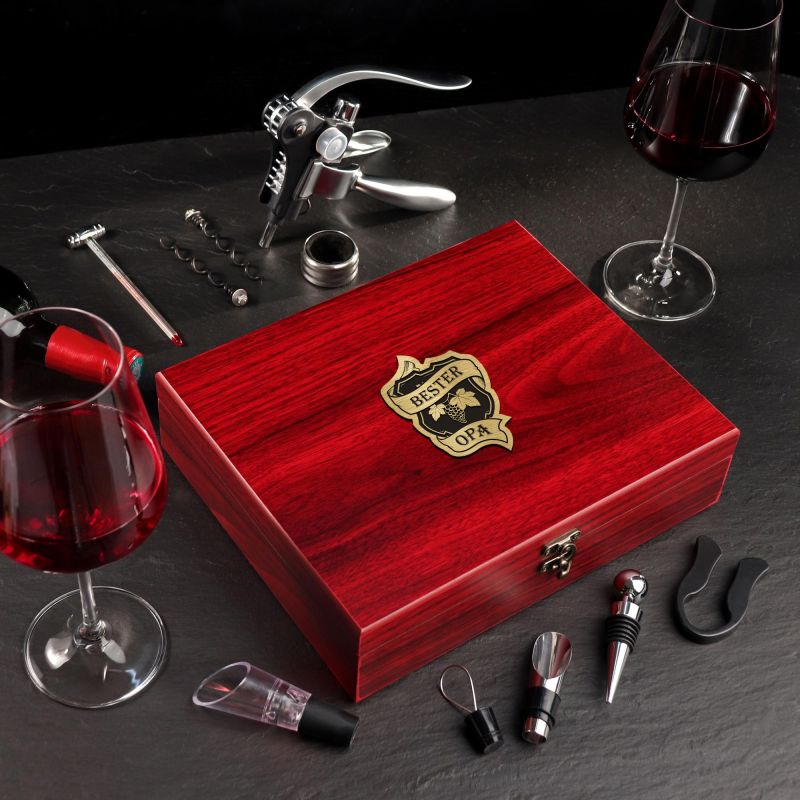 Bild von   wein sommelier set mit gravurjpg | fotogeschenkideende 🎀 Geschenke mit eigenem Foto Motiv o Text