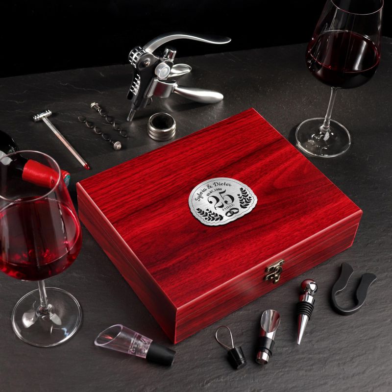 Bild von   wein sommelier set mit gravurjpg | fotogeschenkideende 🎀 Geschenke mit eigenem Foto Motiv o Text