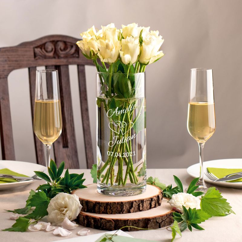 Bild von   runde vase mit gravur zur hochjpg | fotogeschenkideende 🎀 Geschenke mit eigenem Foto Motiv o Text