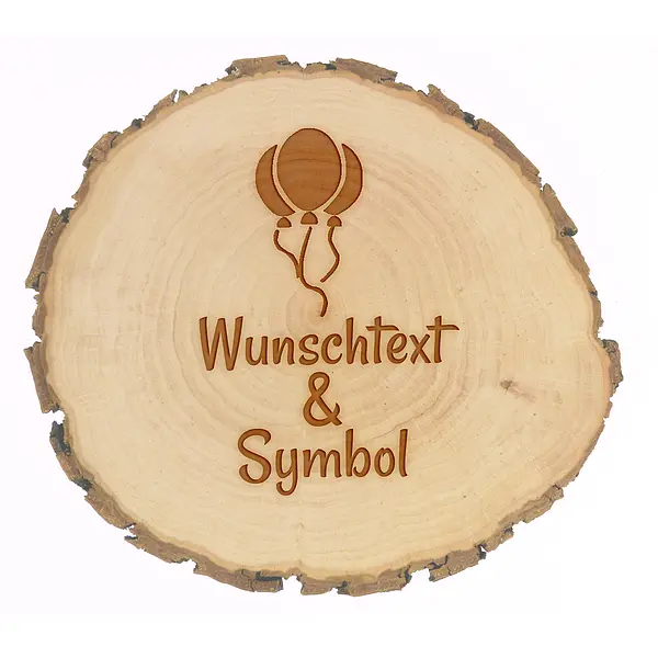 Bild von   kleine baumscheibe mit gravurjpg | fotogeschenkideende 🎀 Geschenke mit eigenem Foto Motiv o Text
