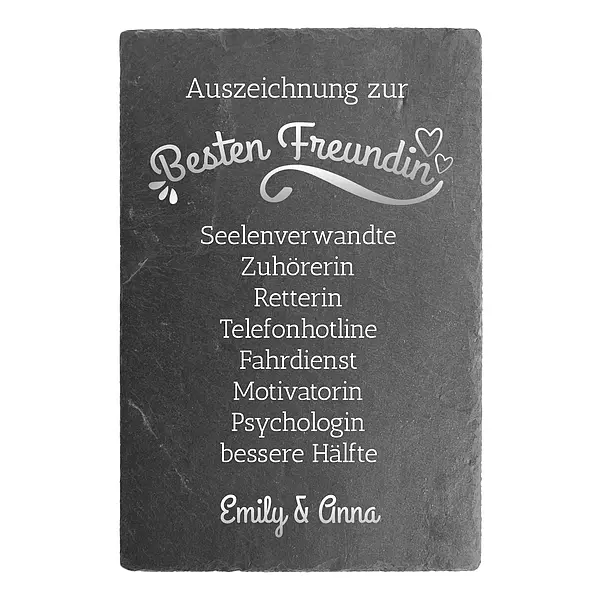 Bild von   schieferschild fuer beste freujpg | fotogeschenkideende 🎀 Geschenke mit eigenem Foto Motiv o Text