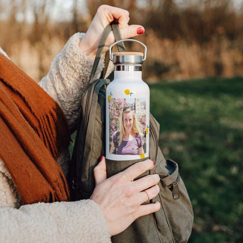 Bild von   bambus trinkflasche bedruckenjpg | fotogeschenkideende 🎀 Geschenke mit eigenem Foto Motiv o Text
