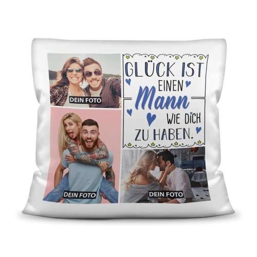 Bild von   kissen mit fuellung glueck ijpg | fotogeschenkideende 🎀 Geschenke mit eigenem Foto Motiv o Text