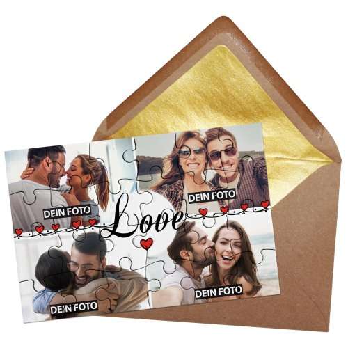 Bild von   foto puzzle mit  fotos lovejpg | fotogeschenkideende 🎀 Geschenke mit eigenem Foto Motiv o Text