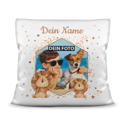 Bild von   fotokissen loewe personalisierjpg | fotogeschenkideende 🎀 Geschenke mit eigenem Foto Motiv o Text