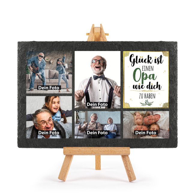 Bild von   schieferplatte fuer opa mit fojpg | fotogeschenkideende 🎀 Geschenke mit eigenem Foto Motiv o Text