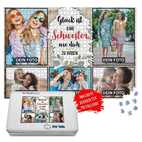 Bild von   foto puzzle fuer die schwesterjpg | fotogeschenkideende 🎀 Geschenke mit eigenem Foto Motiv o Text