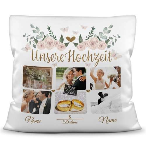 Bild von   kissen zum hochzeitstag mit fojpg | fotogeschenkideende 🎀 Geschenke mit eigenem Foto Motiv o Text