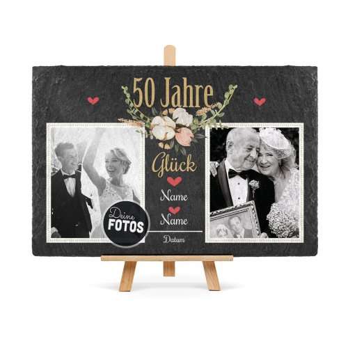 Bild von   schiefertafel mit fotos zur gojpg | fotogeschenkideende 🎀 Geschenke mit eigenem Foto Motiv o Text