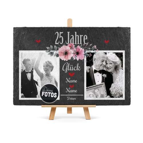 Bild von   schiefertafel mit fotos zur sijpg | fotogeschenkideende 🎀 Geschenke mit eigenem Foto Motiv o Text
