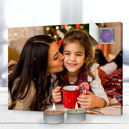 Bild von   duftkerzen adventskalender mitjpg | fotogeschenkideende 🎀 Geschenke mit eigenem Foto Motiv o Text