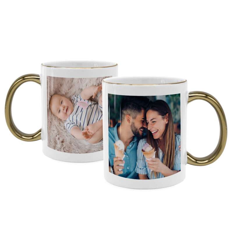 Bild von   fototasse goldener henkel bejpg | fotogeschenkideende 🎀 Geschenke mit eigenem Foto Motiv o Text